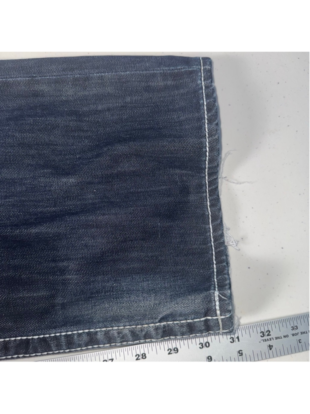 Big Star Pioneer Bootcut Jeans 34R Blue The Legendary Distressed Thick Stitch - Picture 15 of 16